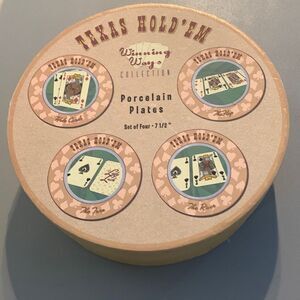 POKER  SET OF PLATES